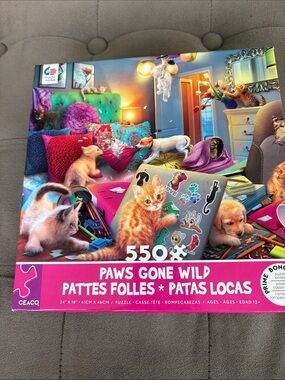 Ceaco Paws Gone Wild 550-Piece Jigsaw Puzzle — Colorful
